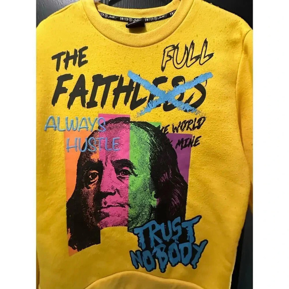 Switch Remarkable Men's Yellow Long Sleeves Crew Neck Sweatshirt Size Medium - Picture 2 of 4